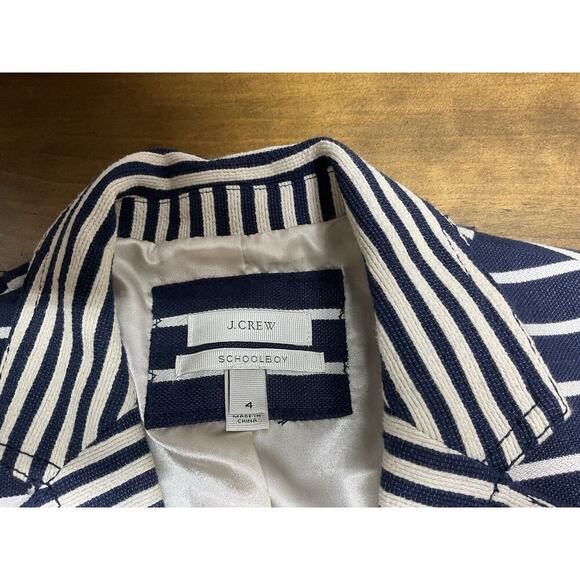 J Crew Schoolboy Blazer in Nautical Stripes Size 4 - Picture 5 of 13